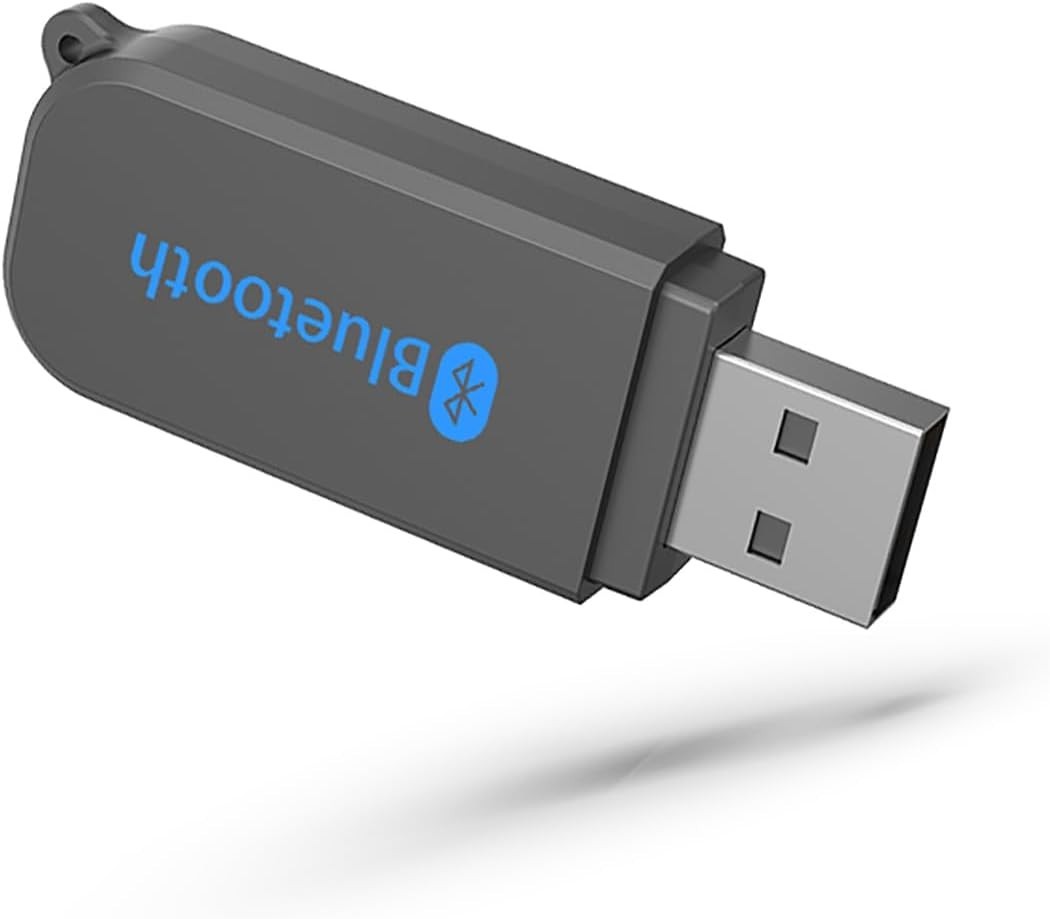 USB Bluetooth Receiver, Bluetooth 5.3 Wireless Audio Adapter 3.5mm Car Kit Mu...