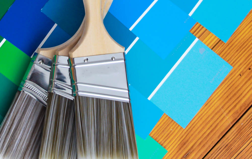 2 Pack House Wall,Trim Paint Brush Set Home Exterior or Interior Brushes
