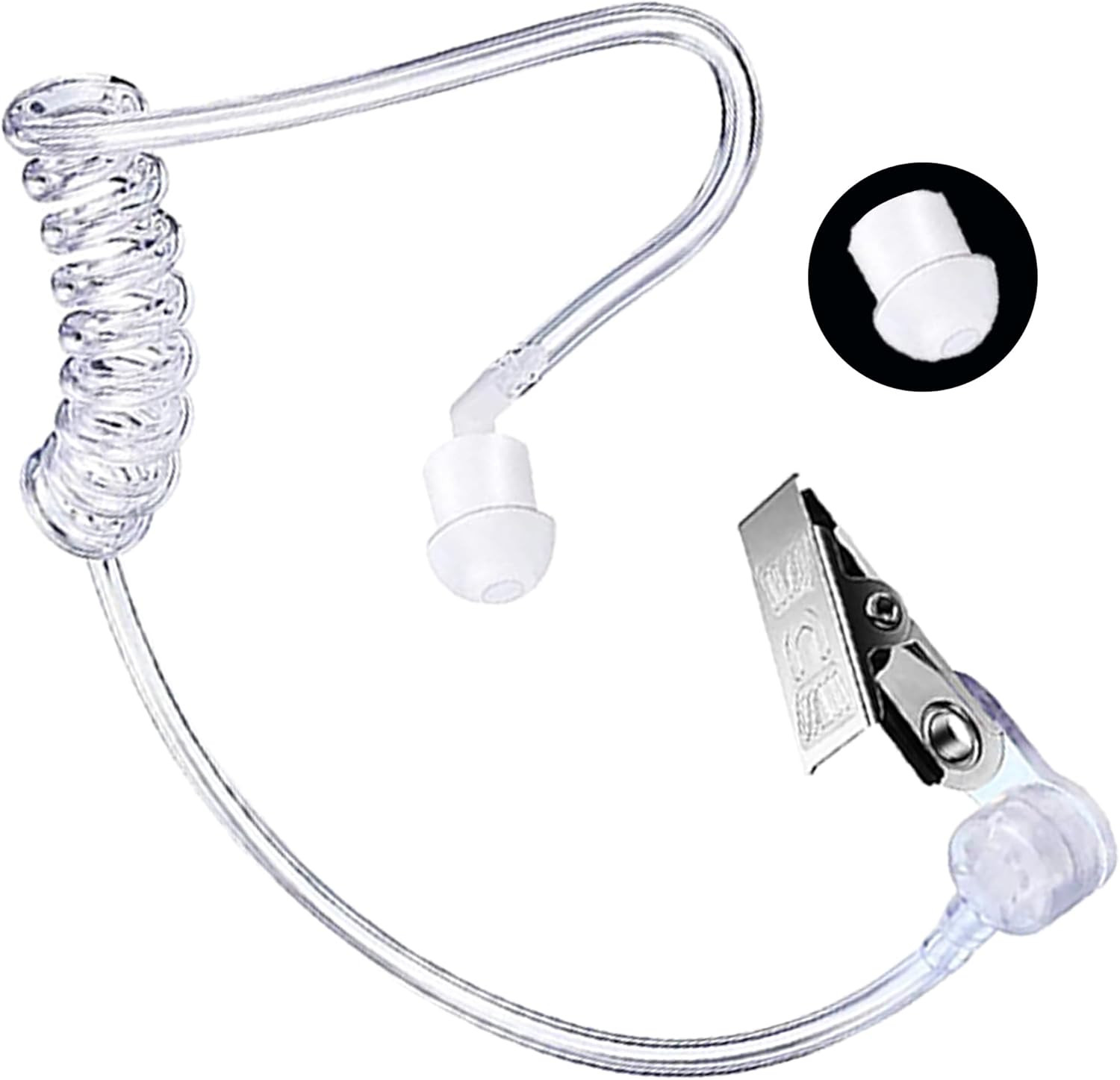 Spy Earpiece Secret-Service-Costume, Fake Earpiece for Men-In-Costume-Black/Fbi/