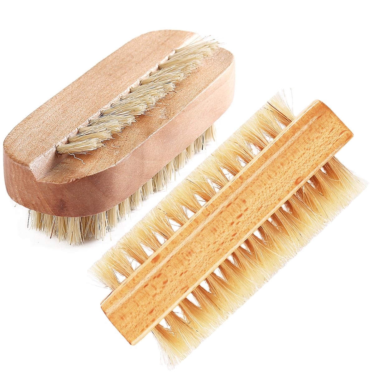 Nail Brush For Cleaning Fingernails, 2Pcs Bamboo Brush For Nail Scrubber, Fle