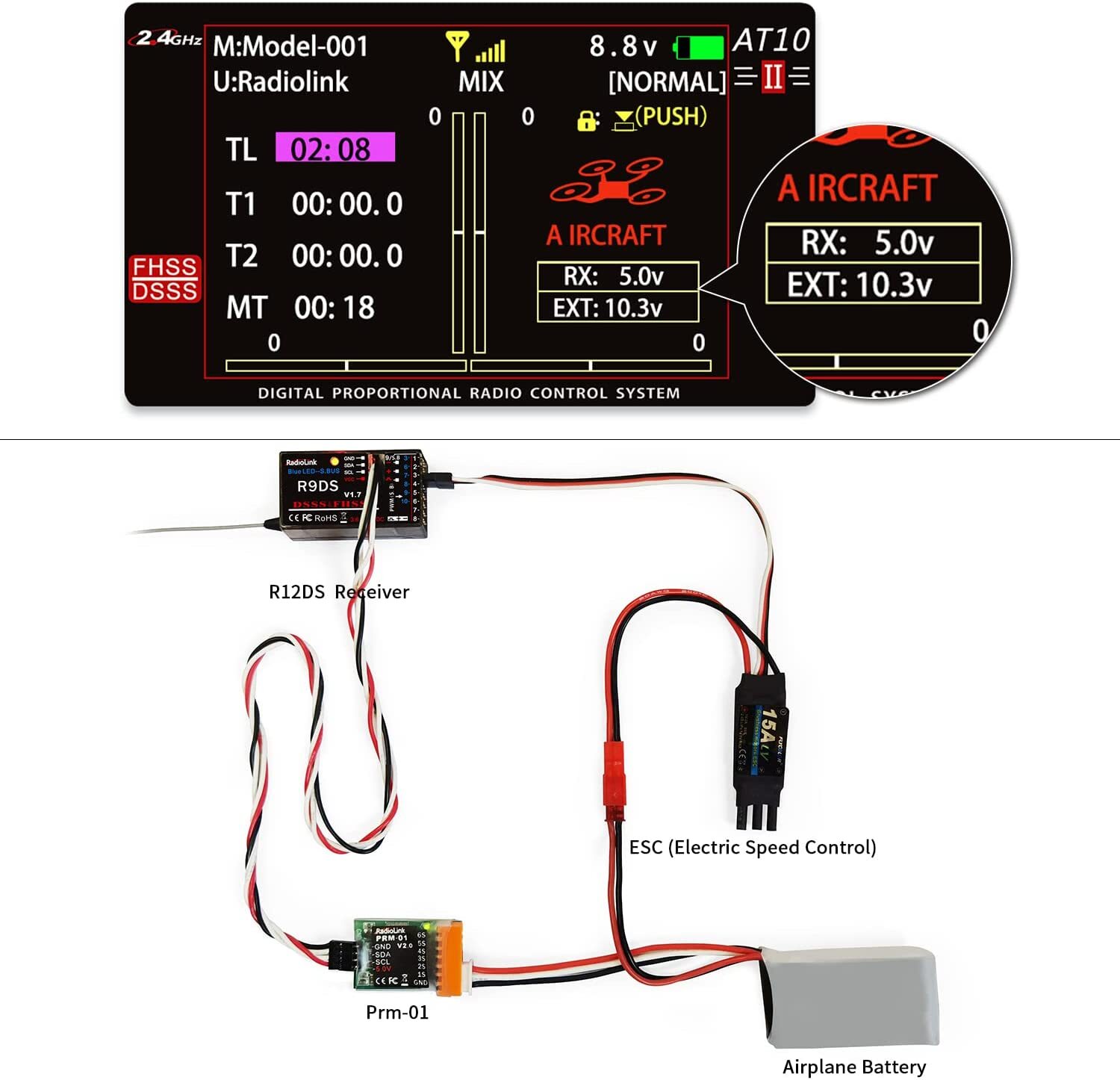 NEW Radiolink PRM-01 Real-time Model Voltage Telemetry Module FREE US SHIP