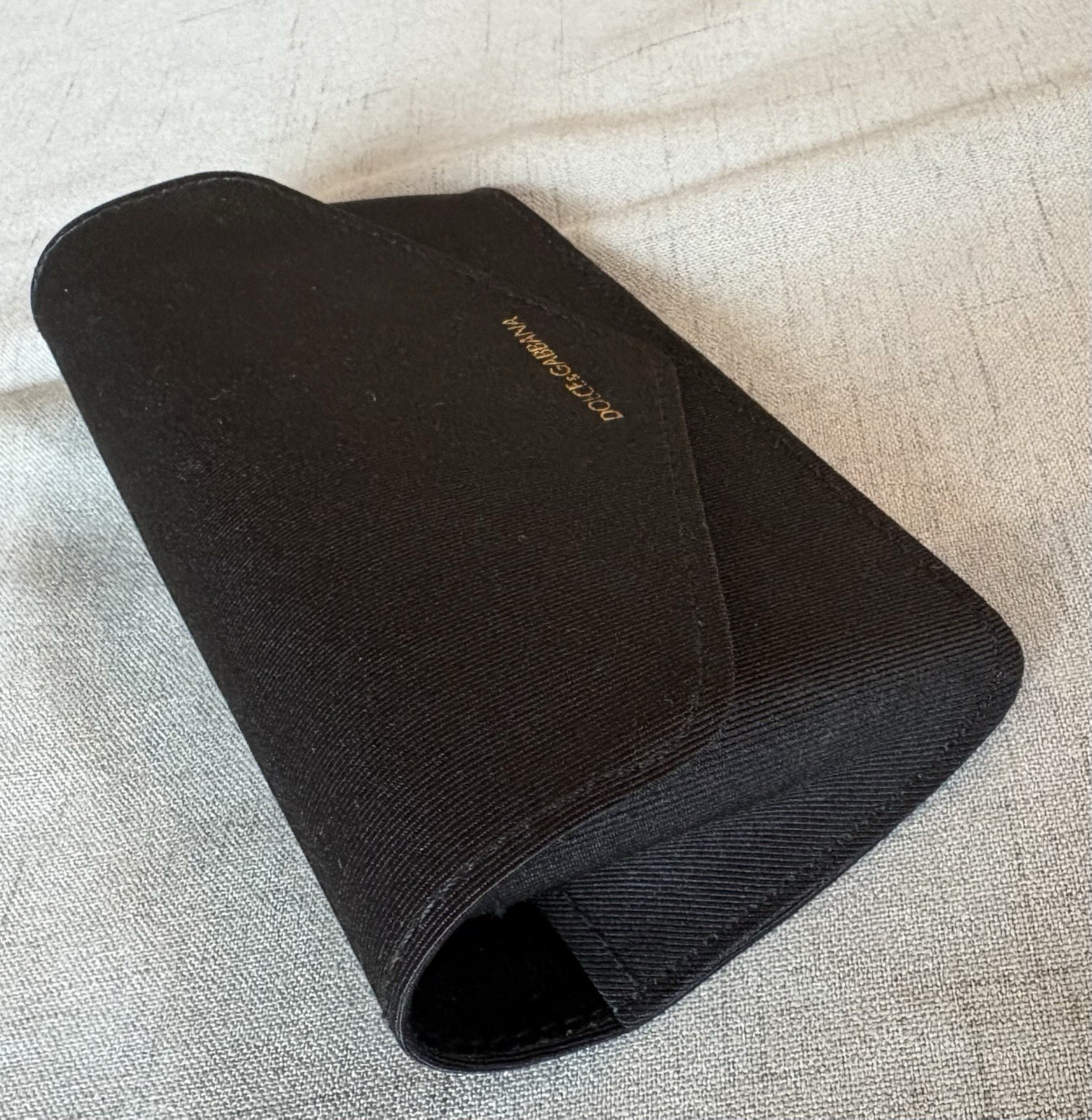 Dolce & Gabbana Black Sunglasses Case Snap Closure Preowned