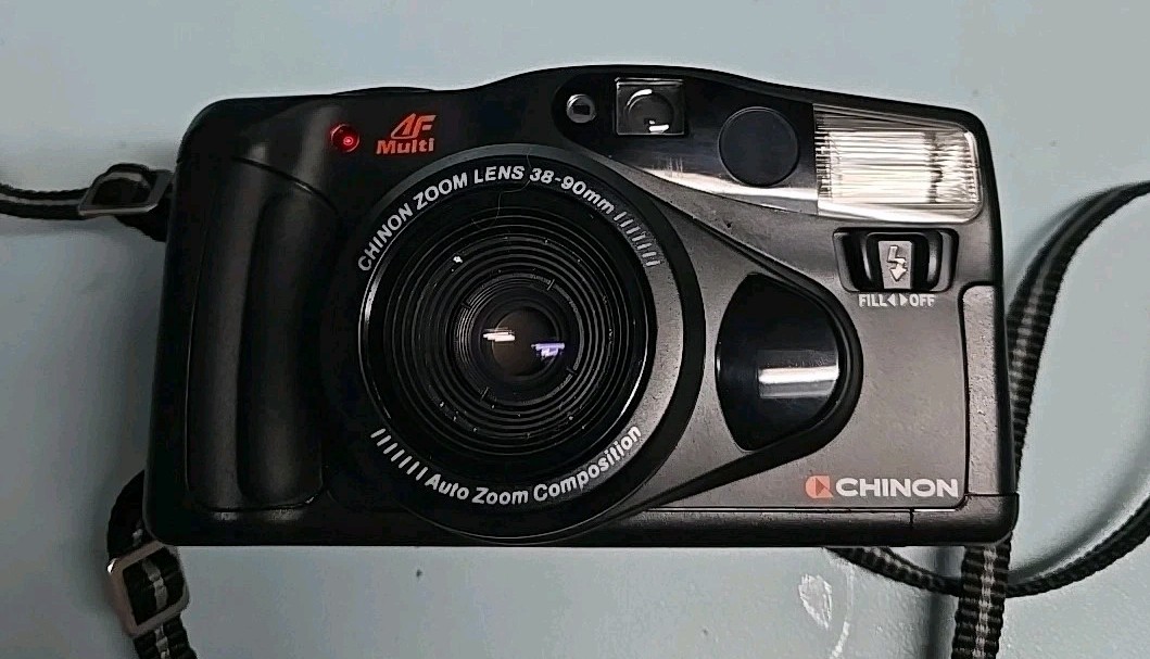 Chinon Auto 6001 Film Camera 38-90mm Zoom Lens Parts-Repair With Case And Manual