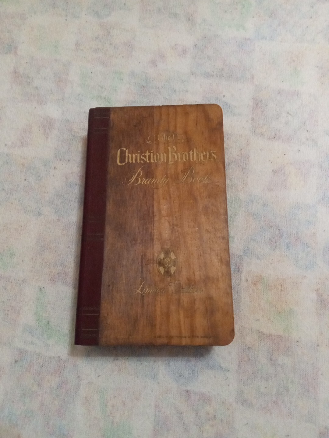 Vintage Christian Bros Brandy Book Wooden Box Complete With 7 Empty Bottles Rare
