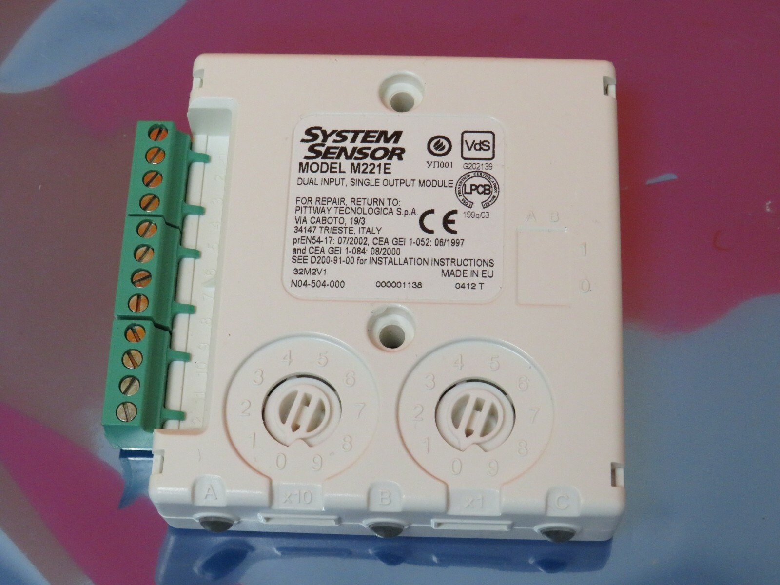 NEW SYSTEM SENSOR M221E DUAL INPUT MONITOR MODULE FREE UK SHIP