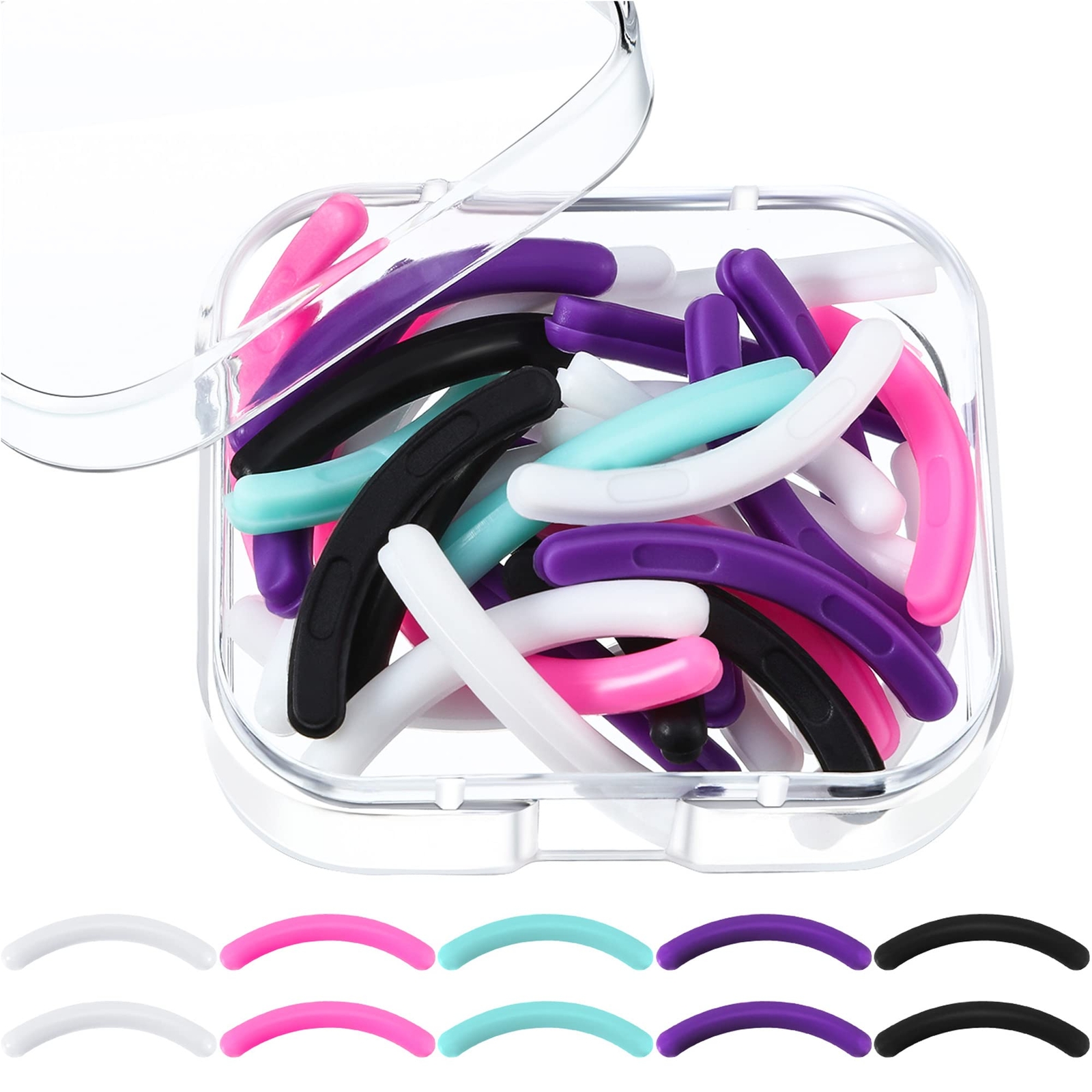 Recambios De Rizadores De Pestanas 30 Piezas Silicona Multi Color Con Caja