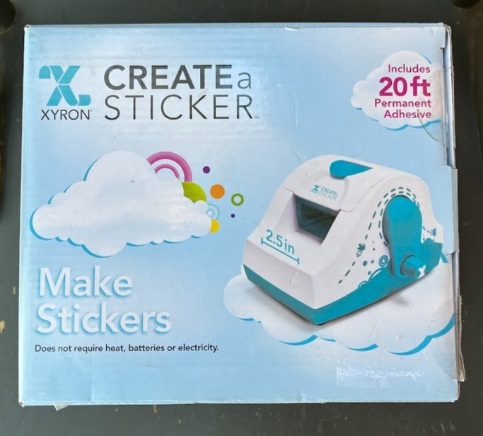 XYRON CREATE A STICKER ~ 2 1/2" STICKER MAKER ~ No heat batteries or electricity