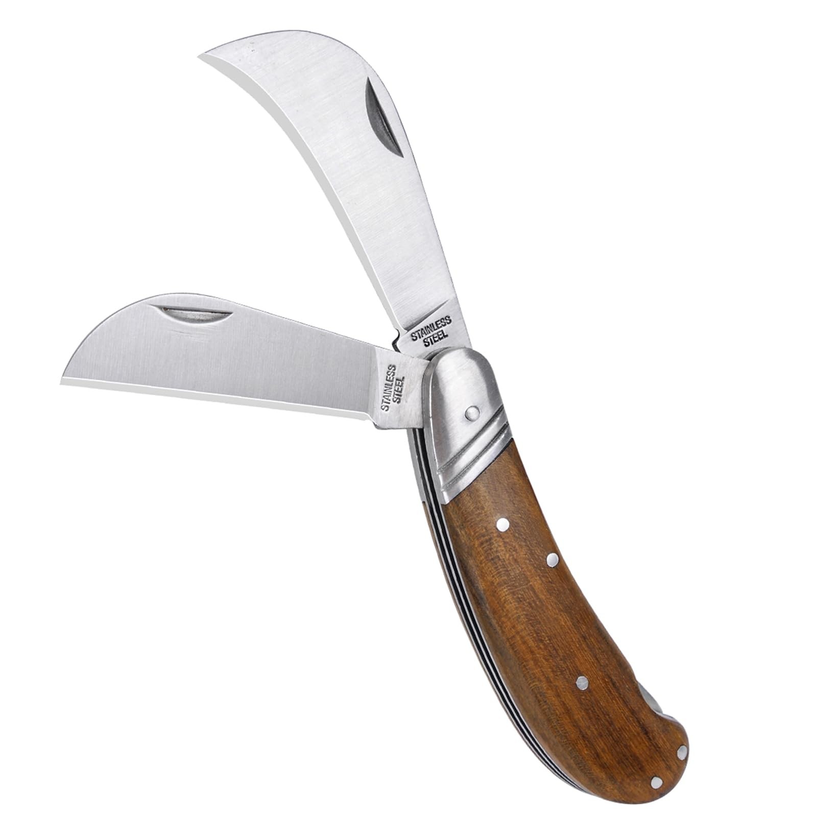 paxlloonge Grafting Knife, Stainless Steel Folding Floral knife with 2...