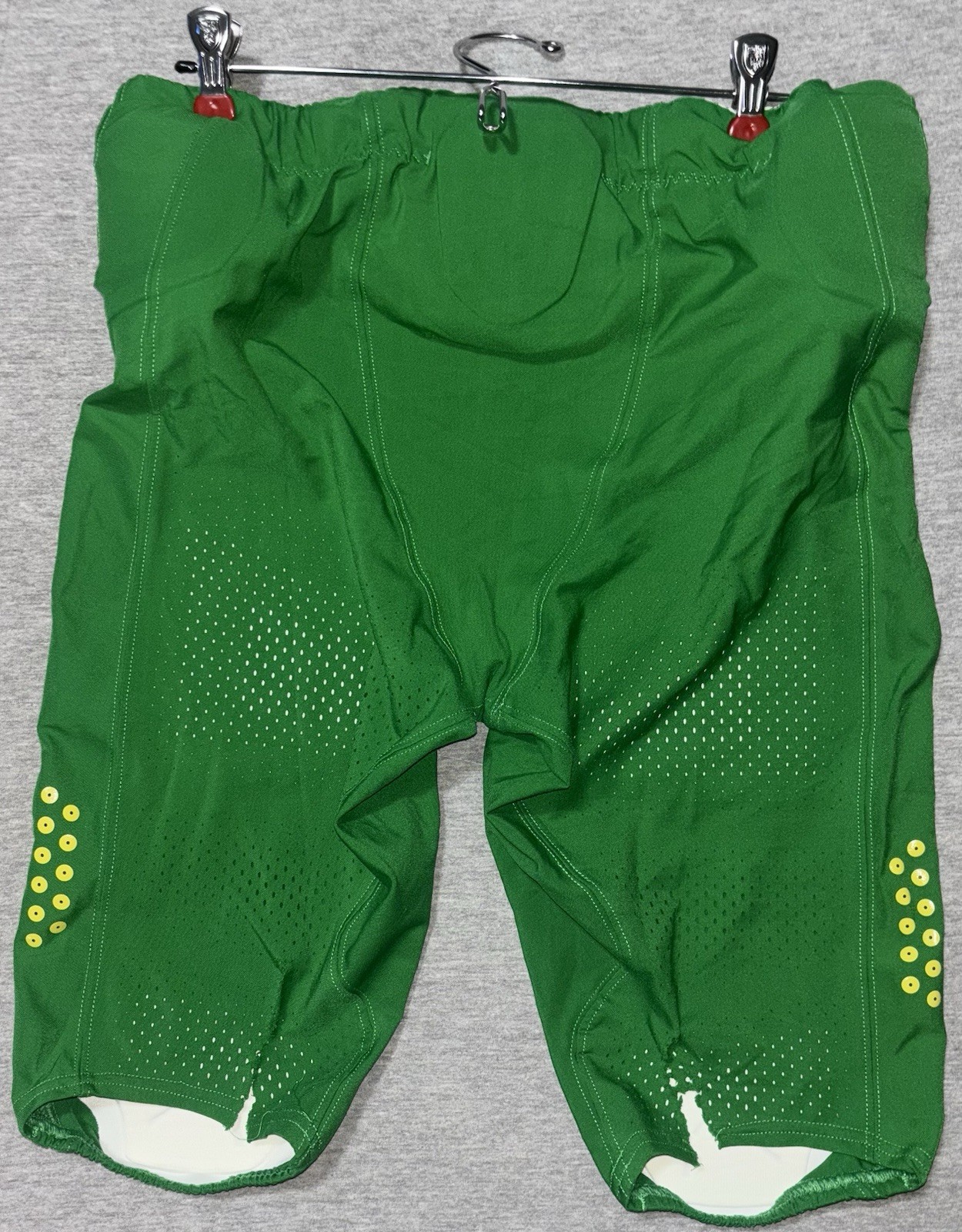 2021 OREGON DUCKS PE GAME WORN Apple Green & Yellow Nike Football Pants W/Pads