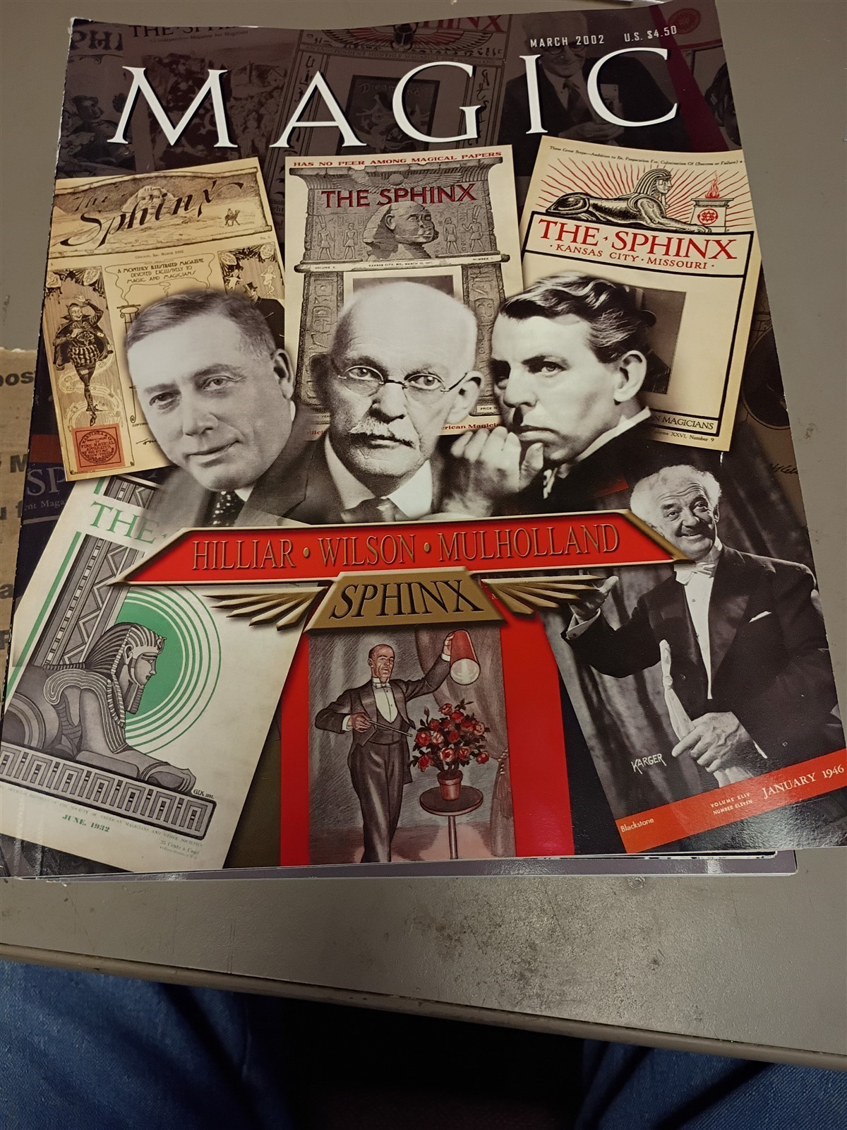Sphinx Hilliar Wilson Mulholland Magic Magazine Issue March 2002 #1