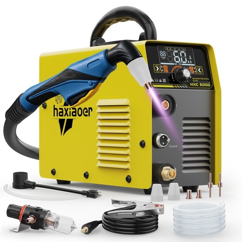 60A Plasma Cutter 110/220V Dual Voltage HF Contact Arc Cutting Machine 45-60PSI