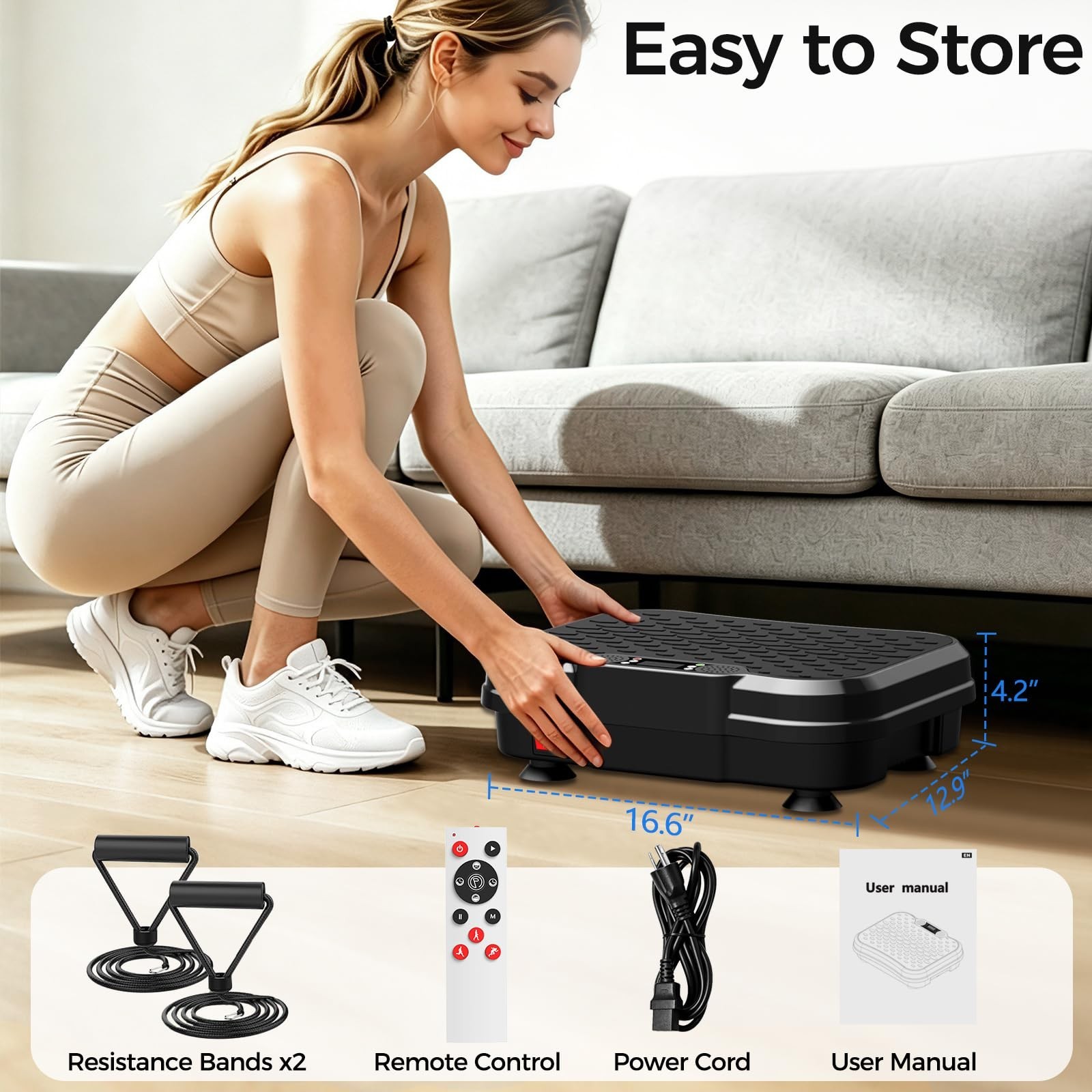 Vibration Plate Exercise Machine, Curved Vibration Plate for Lymphatic Draina...