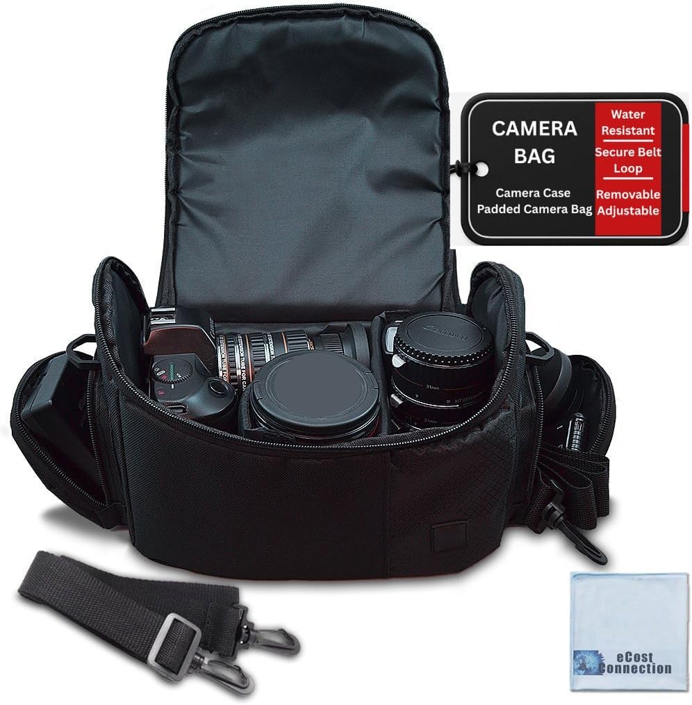 Digital Deluxe Camera Carrying Case Bag For Canon EOS Rebel T6 80D 70D