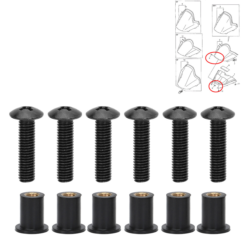 Windshield Screw Nuts Set For Yamaha SRX Phazer SECA Mountain Max Venture V Max