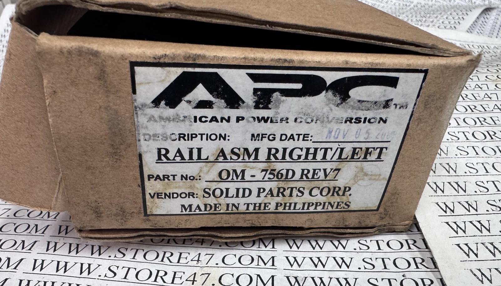 APC RACK RAIL ASSEMBLY KIT RIGHT/LEFT ASM OM-756D REV7