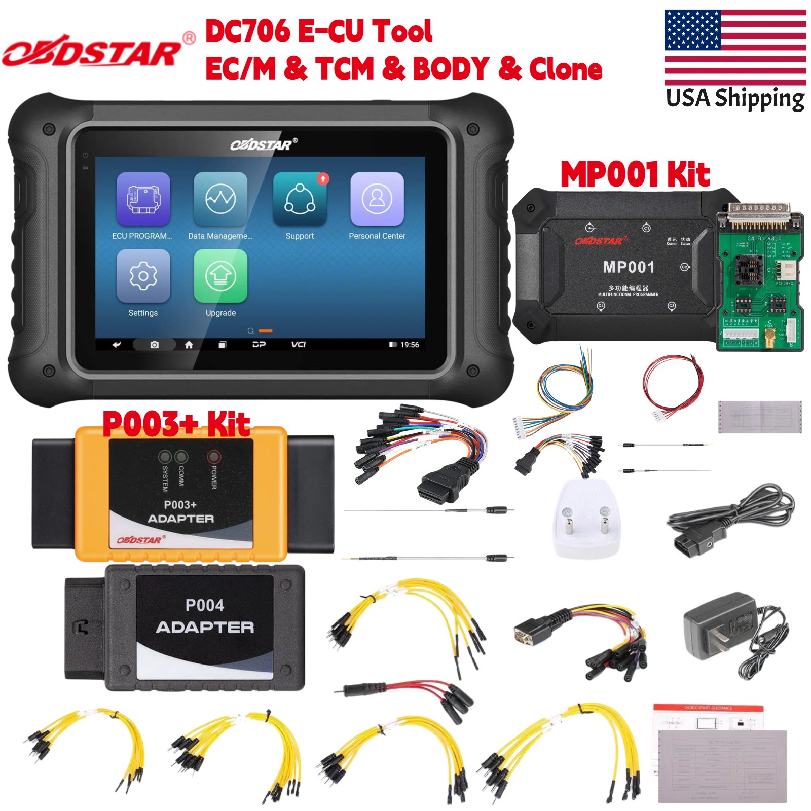 OBDSTAR DC706 Full Version E-CU Tool +ECM +TCM +BODY Plus &MP001 Kit &P003+ Kit