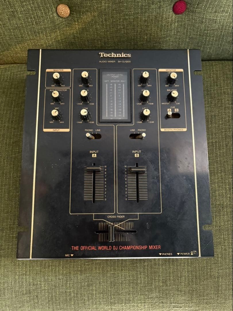 Technics SH-DJ1200  Black Audio Mixer DMC Tasted Working Used From Japan
