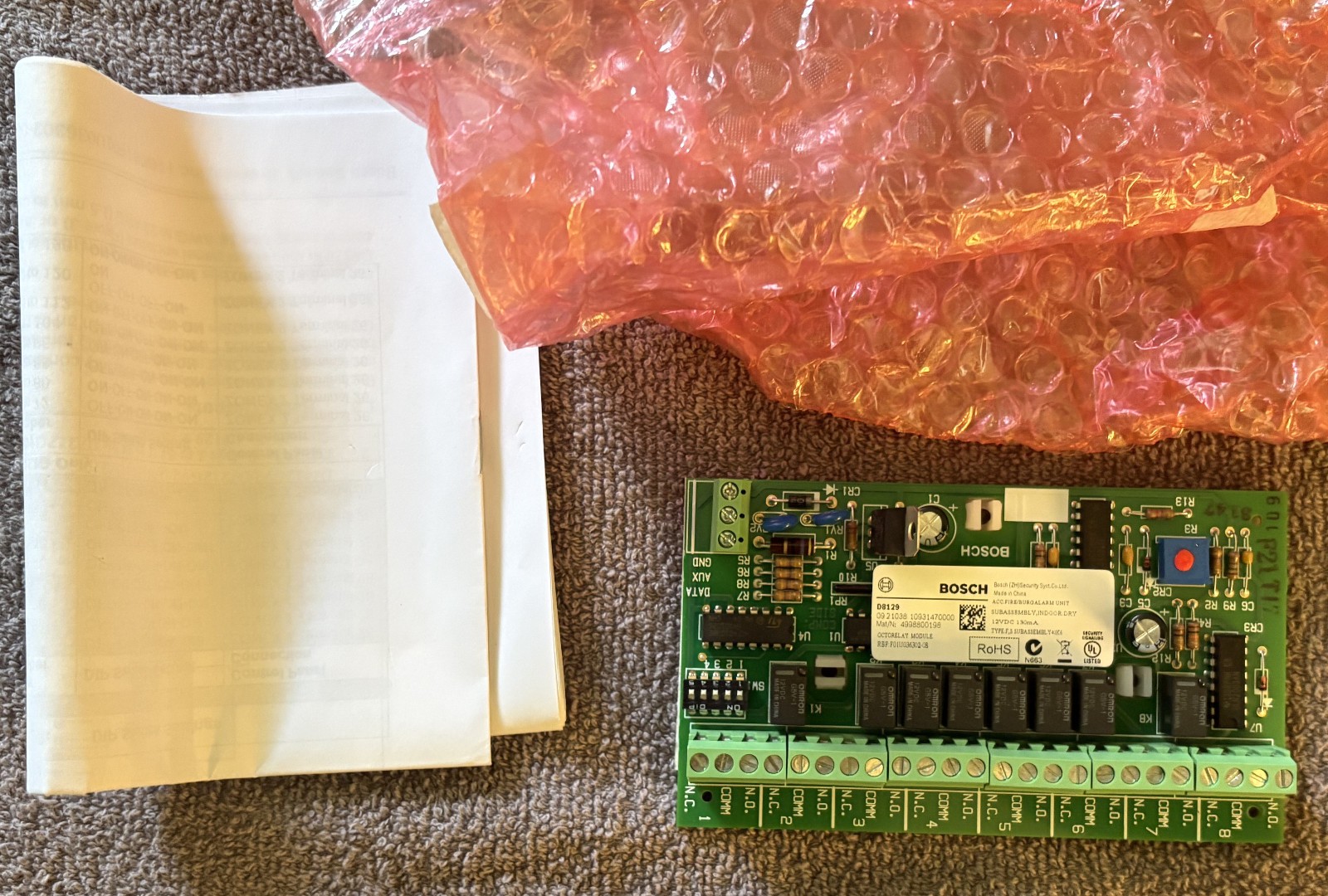 Bosch D8129 Octo-Output Relay Module
