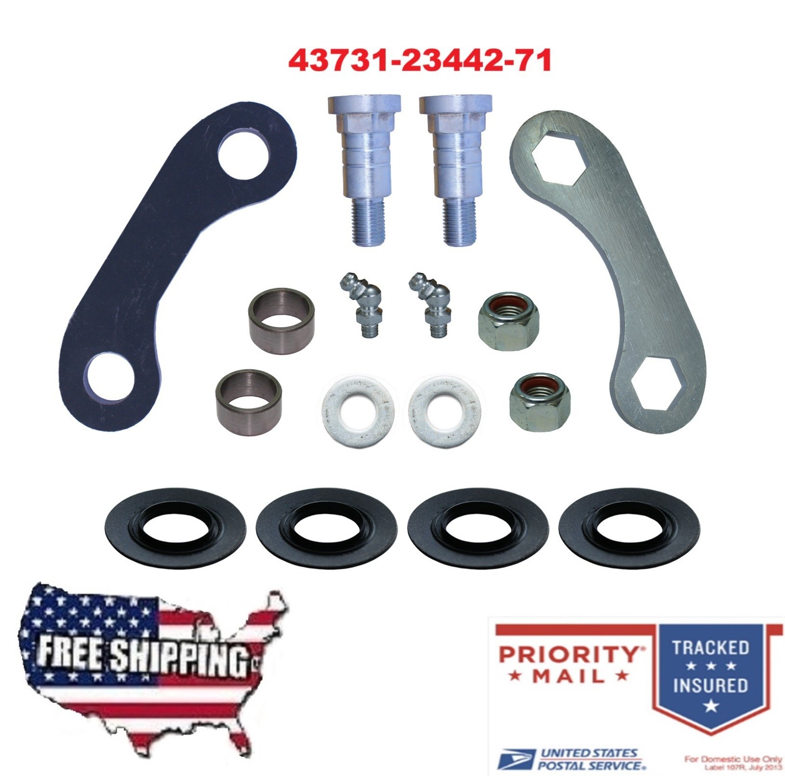 TOYOTA FORKLIFT 43731-23442-71 STEERING REAR AXLE TIE ROD KIT MODEL 7-8F 16 PCS