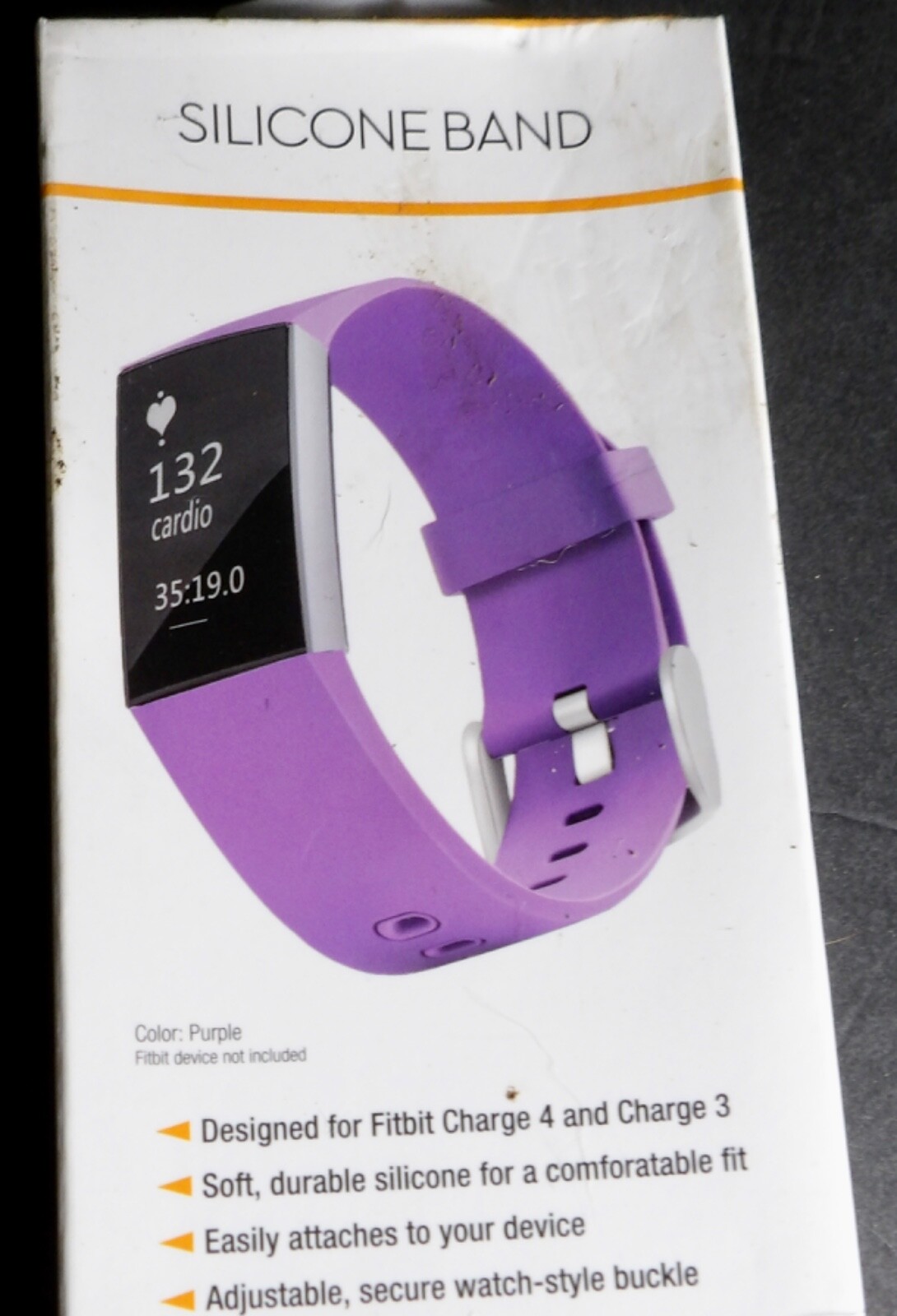 WITHIT FITBIT CHARGE 3/4 PURPLE SILICONE REPLACEMENT BAND SIZE SMALL/MEDIUM NEW