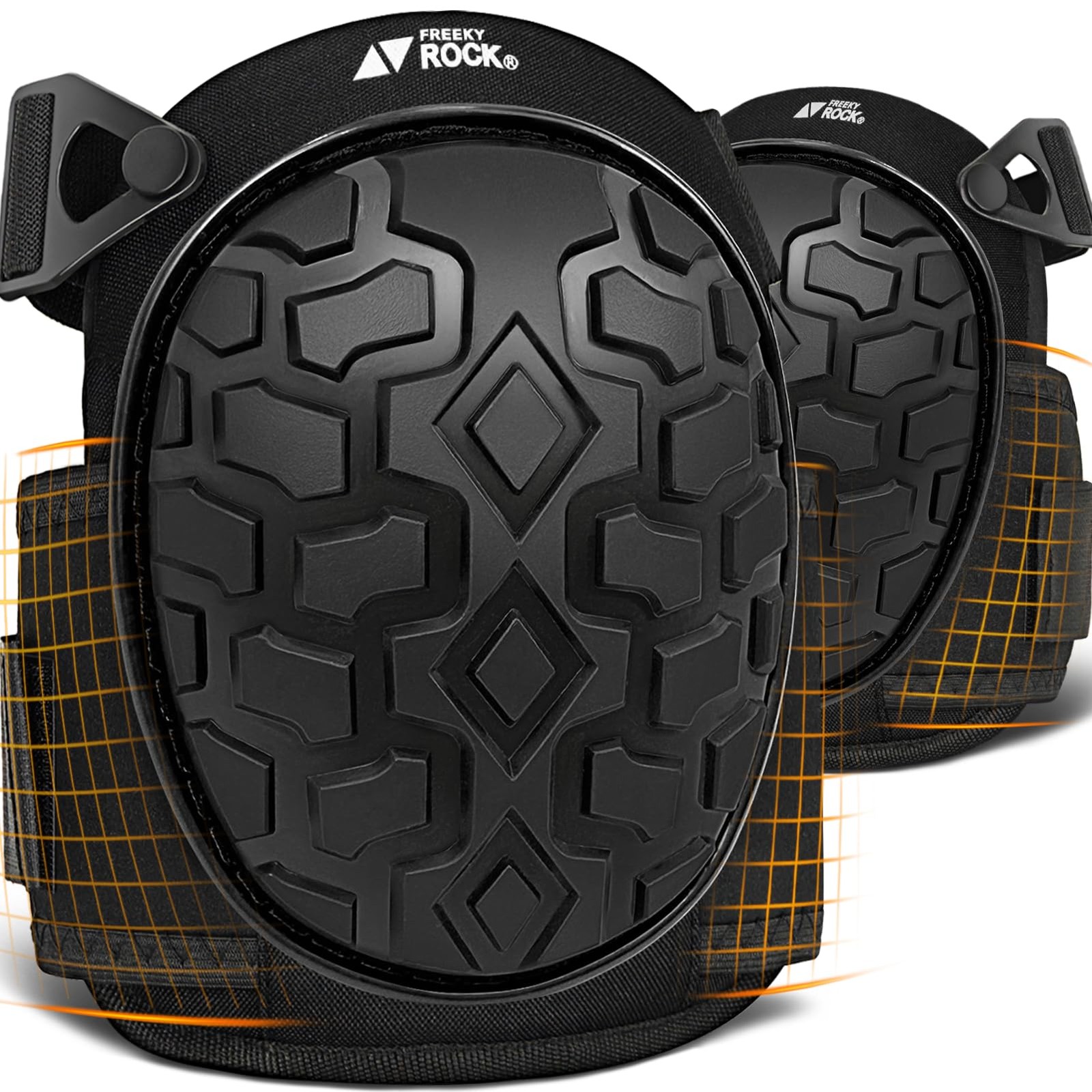 Gel Knee Pads Heavy Duty Adjustable Work Construction Pads