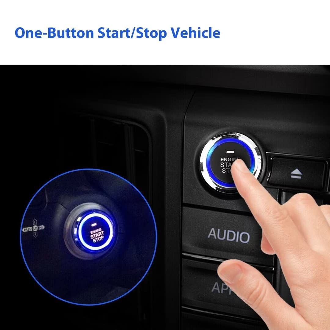12V Cars Ignition Switch RFID Engine Start Push Button Keyless Entry Starter Kit