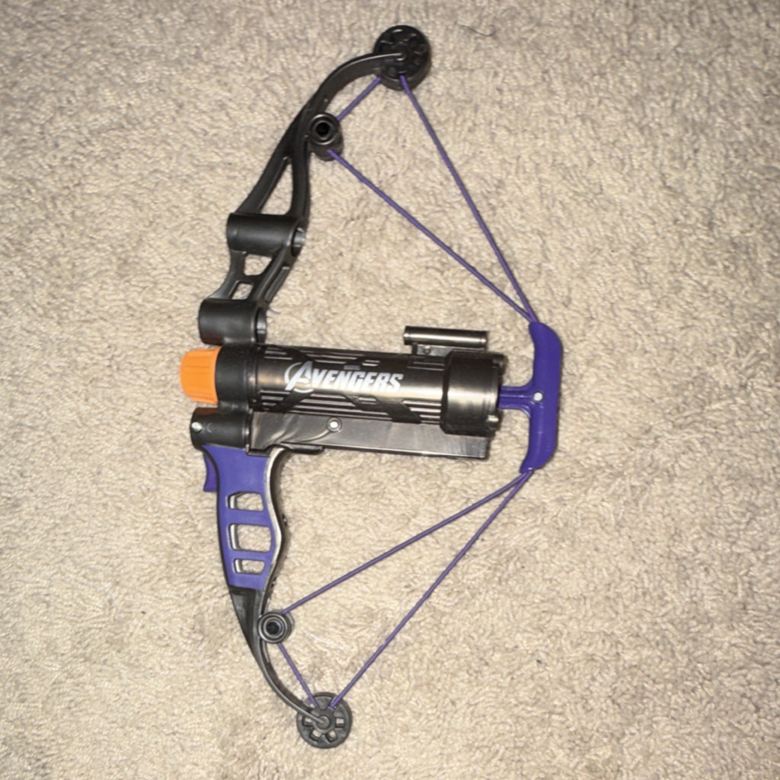 Avengers Bow-Style Dart Blaster Toy Gun Purple/Black 2011 MPN 42171