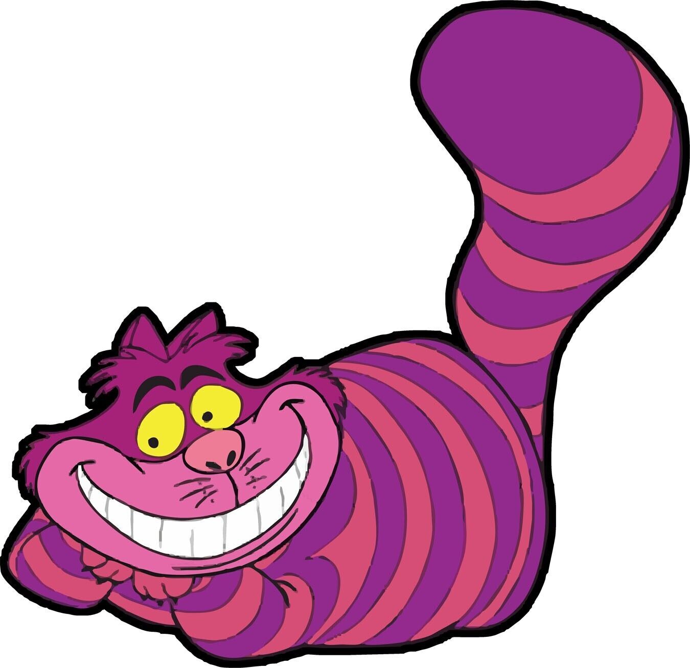 Cheshire Cat Sticker Decal alice anime wonderland cute pun