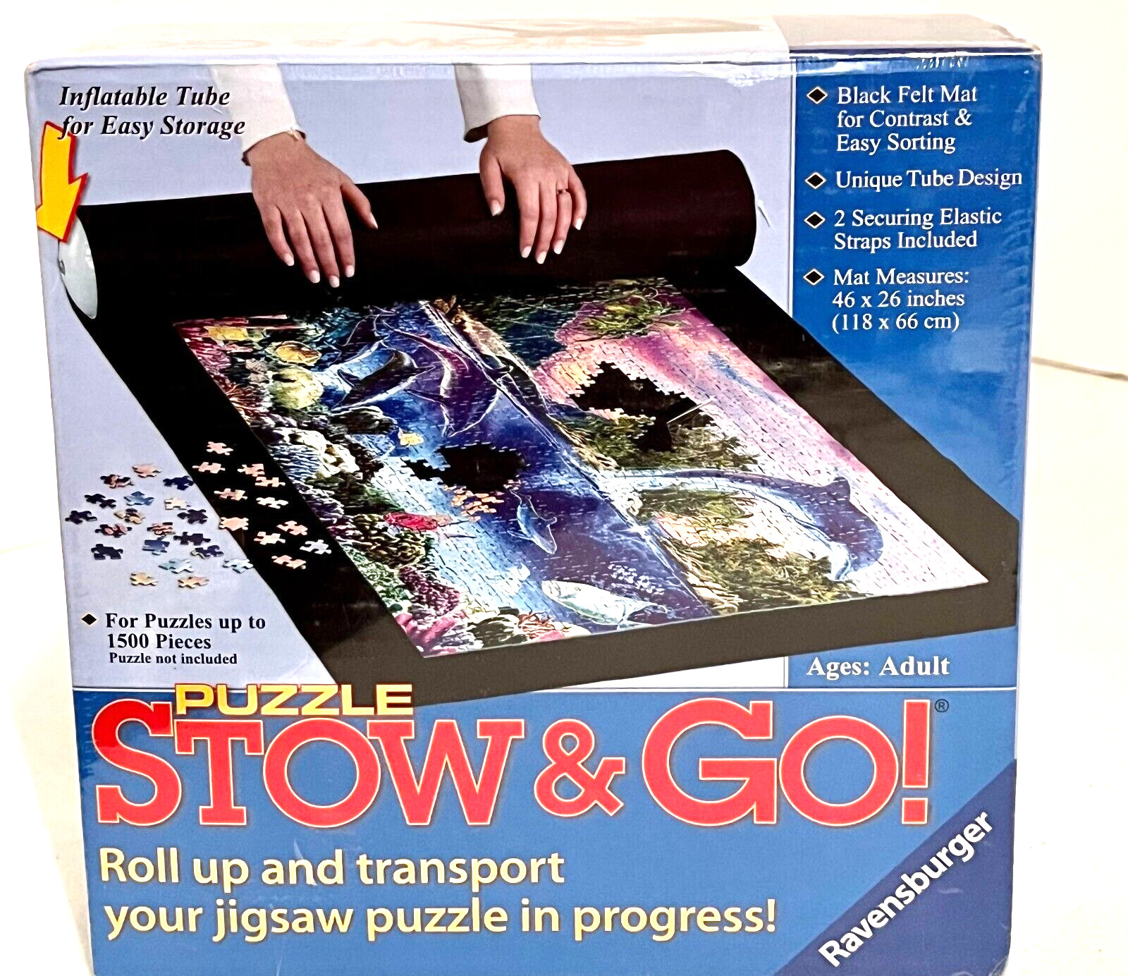 Ravensburger Puzzle Stow & Go 46 x 26 Inch Jigsaw Puzzle Mat New Sealed