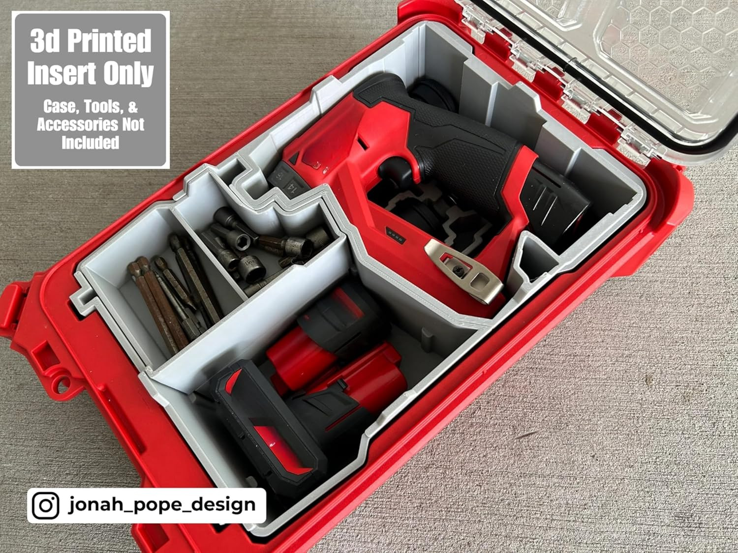 Jonah Pope Design 3D Printed Insert Designed for M12 Installation Driver and Pac