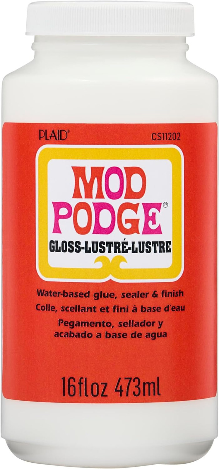 Mod Poge Gloss Sealer & Finish - All-in-One Craft Solution, 16 Oz.