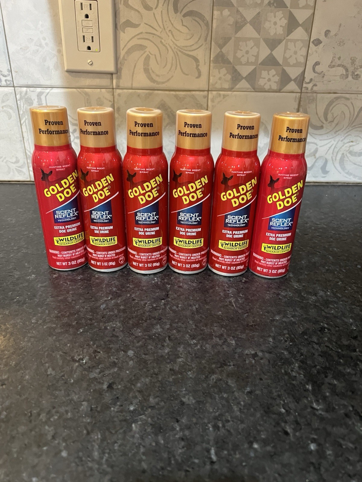 Lot of 6 - Wildlife Research Golden Estrus 3 Oz Hunting Spray