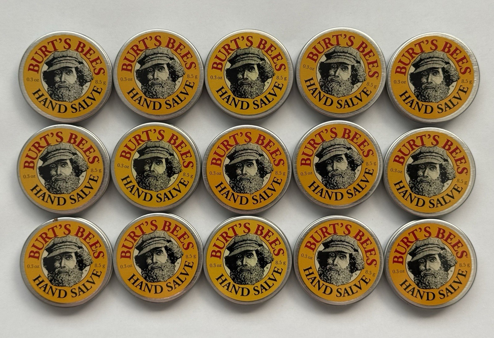 NEW! Lot of 15 Burt's Bees Hand Salve 0.3 oz./8.5g. Travel Size