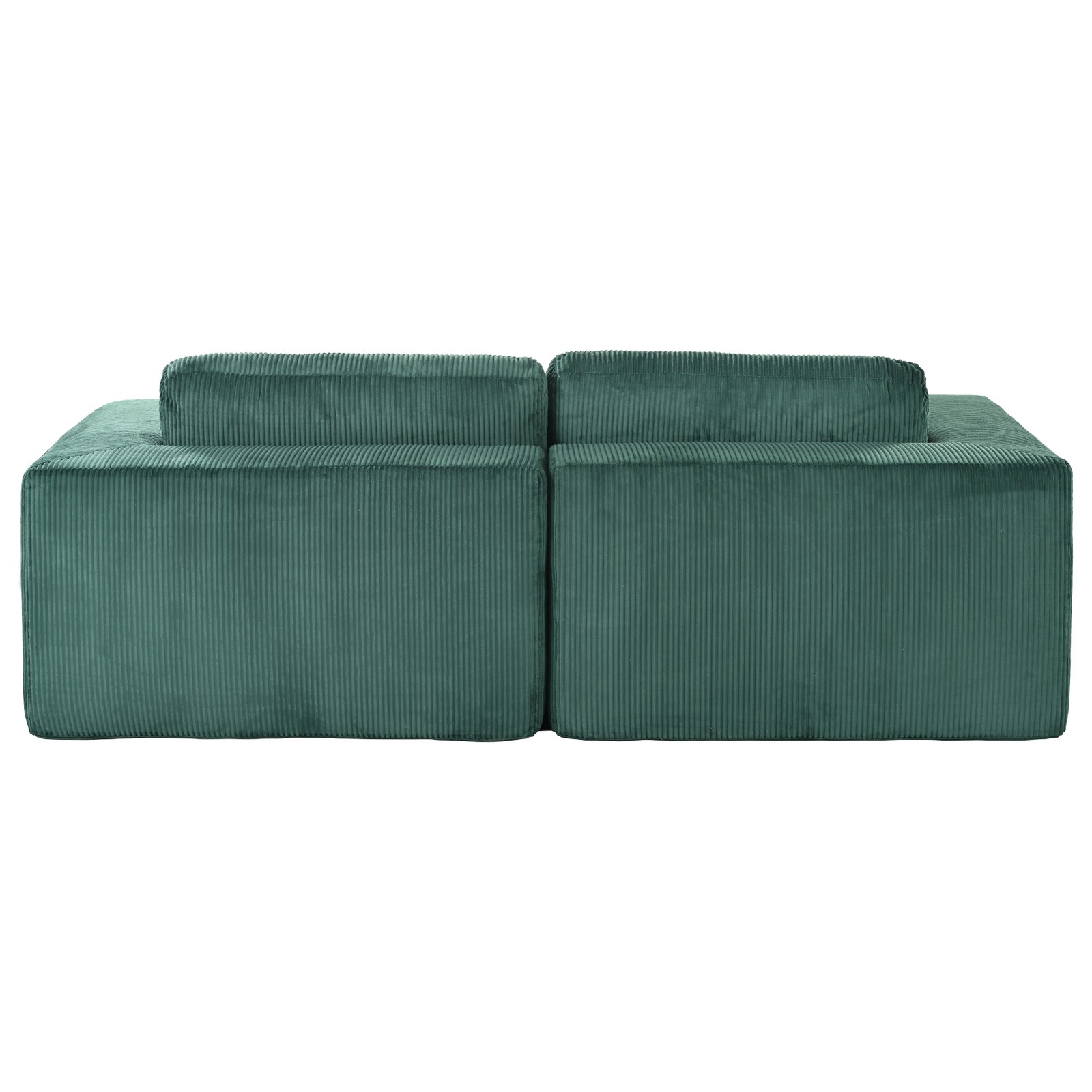 U_Style Corduroy Double Sofa Bed with 2 Pillows, Perfect for Living Rooms, Apar