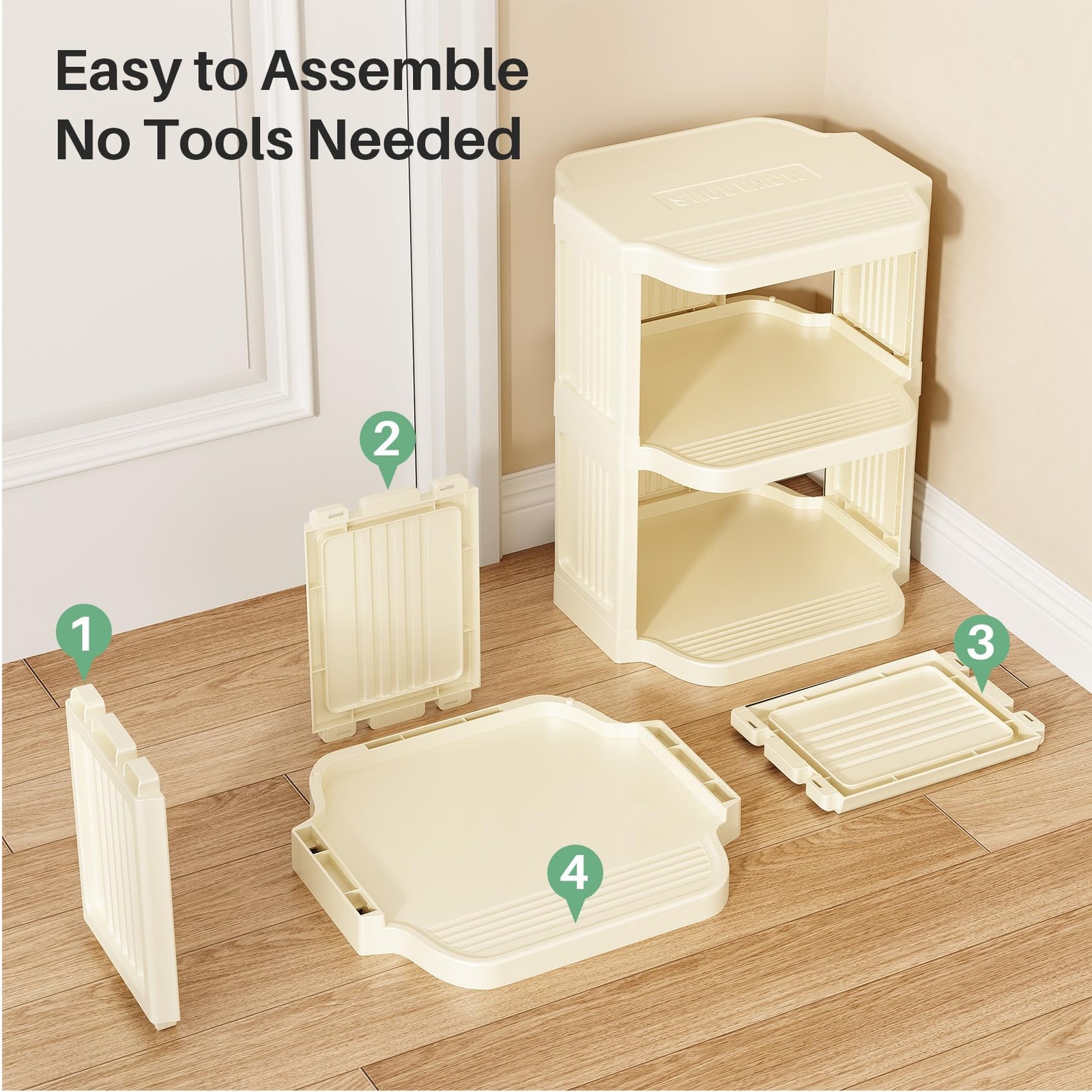 Vertical Shoe Rack: 8 Tiers Stackable Shoe Rack for Closet DIY Free Standing ...