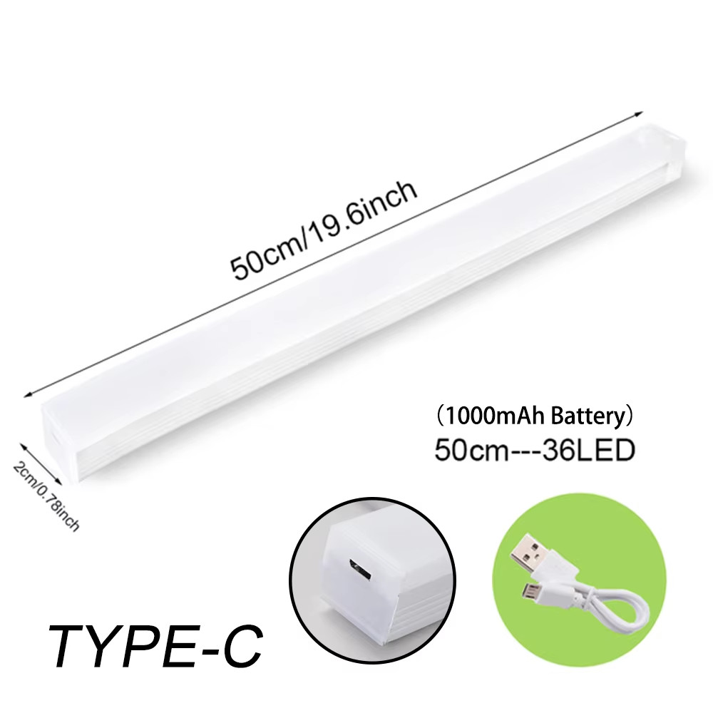 Motion Sensor LED Night Light USB Rechargeable Cabinet Closet Wardrobe Lamp
