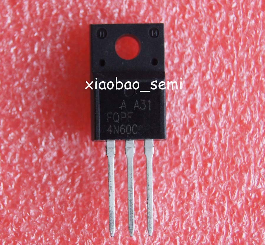 10PCS New FQPF4N60C 4N60 TO-220F Mosfet Transistor