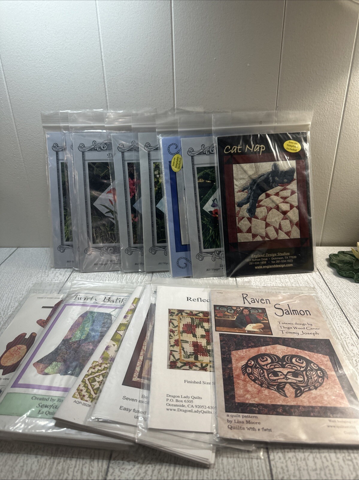 Vtg  Quilt Block Pattern England Design Studios Lot  Off 7  + 6 Various