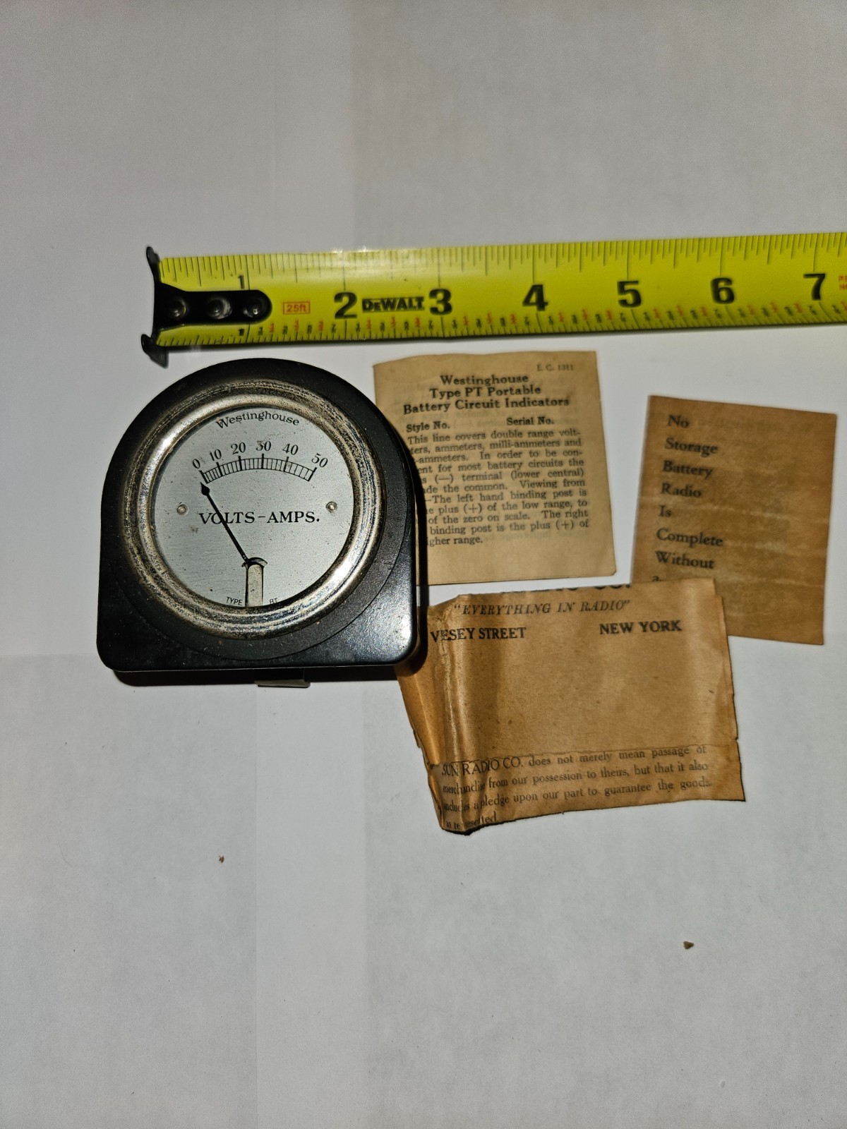 Original Volts amp meter Westinghouse Vintage In box with papers