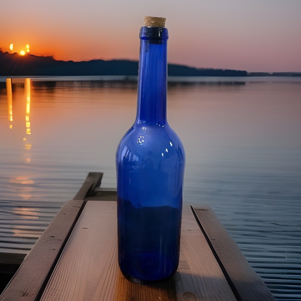 Vintage John Harvey Glass Bottle Cobalt Blue Spain Des Reg No 115189 Uk#2022578