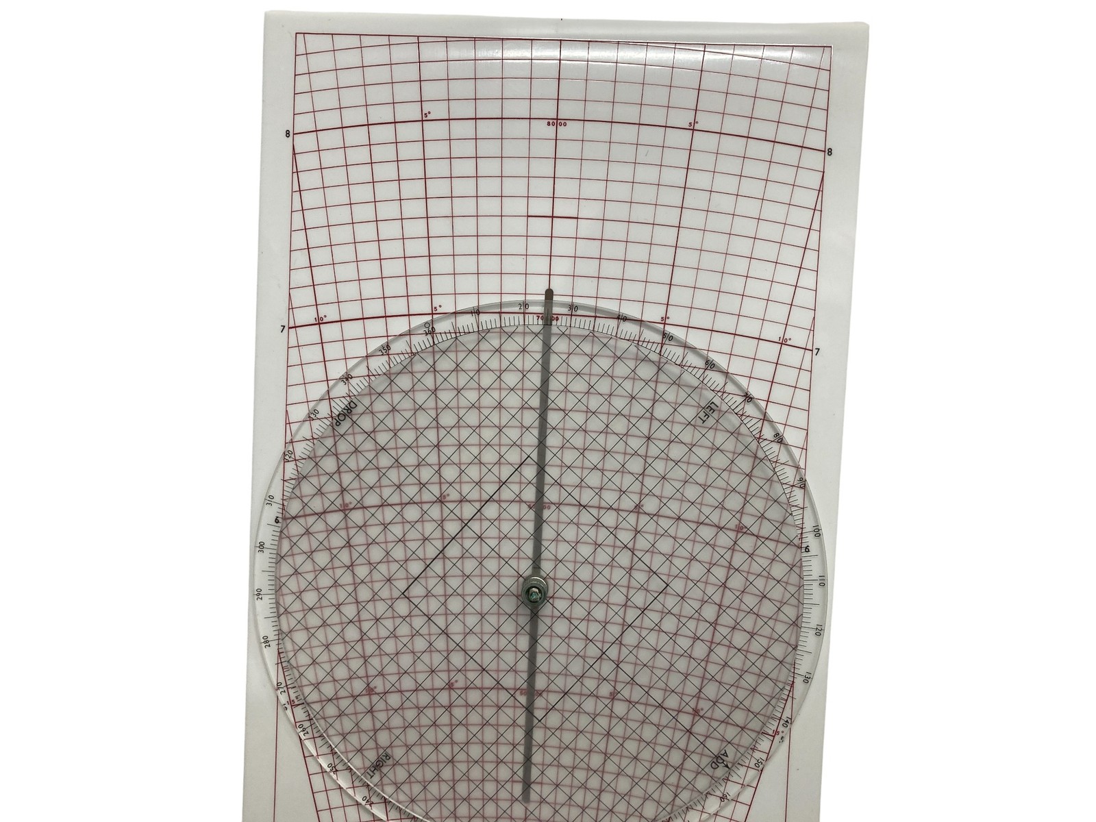 Vintage Military Range Distant Plotter Armoured Corps Tanks Crew In Pouch