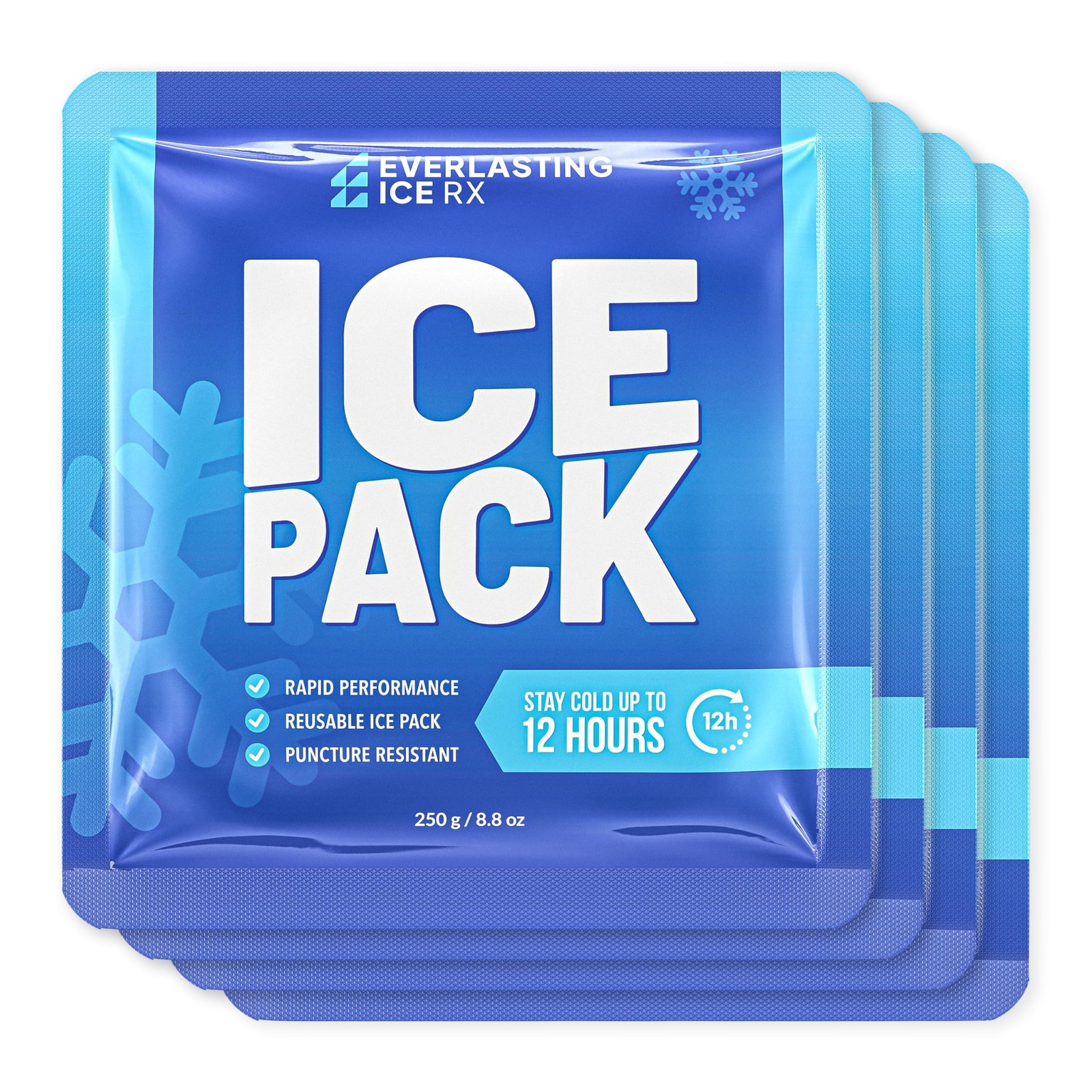 Rapid Performance Reusable Ice Packs for Coolers or Lunch Box | 4 Pack | Cold...