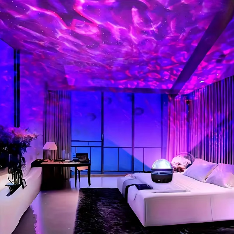 RGB Galaxy Star Projector Ocean Wave Lamp USB Remote