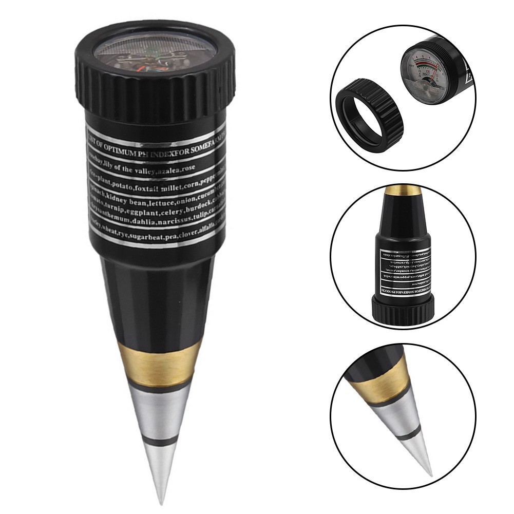 Professional pH Meter for Soil with Moisture Sensor and Metal Electrode