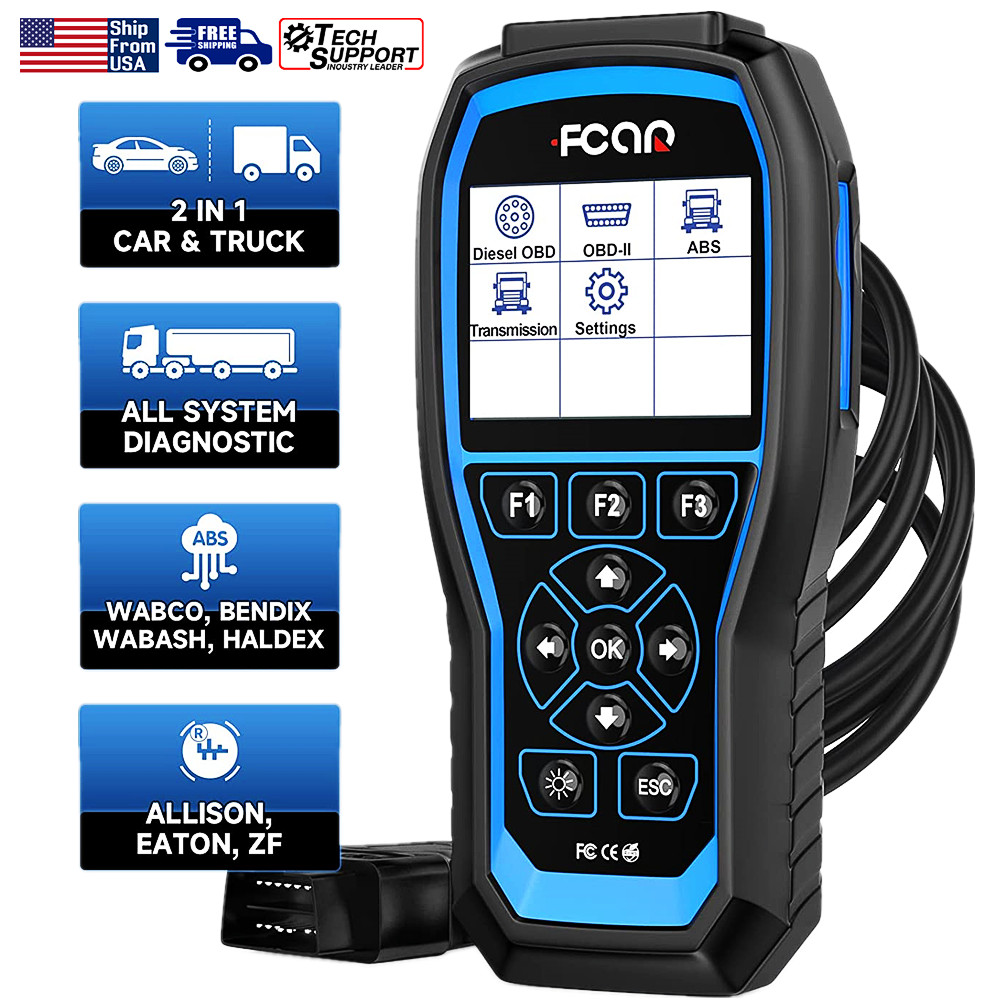 DIESEL DIAGNOSTIC TOOL HEAVY DUTY TRUCK SCANNER FULL SYSTEM OBD OBD2 CODE READER