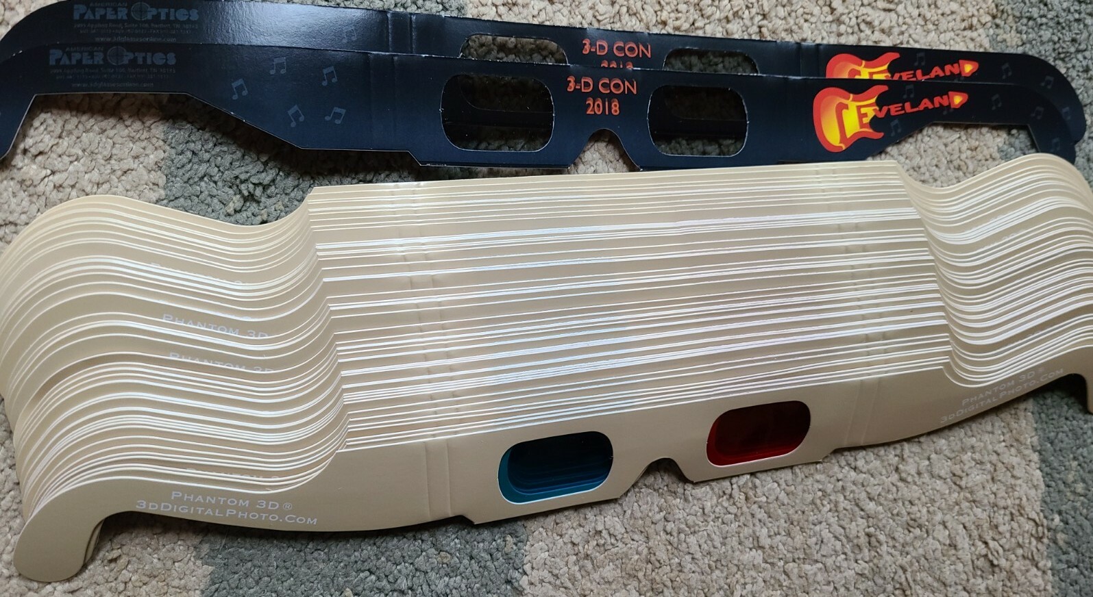Lot of 50 - 3D Glasses paper cardboard- for Magazines, Movies, Viewing parties +