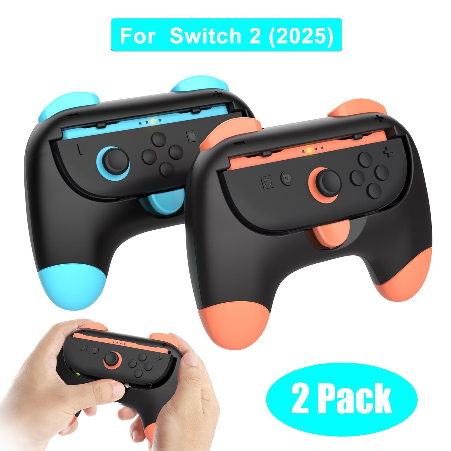 2Pcs Handle Grips Holder for Switch 2 Joypad Hand Grip Stand Controller