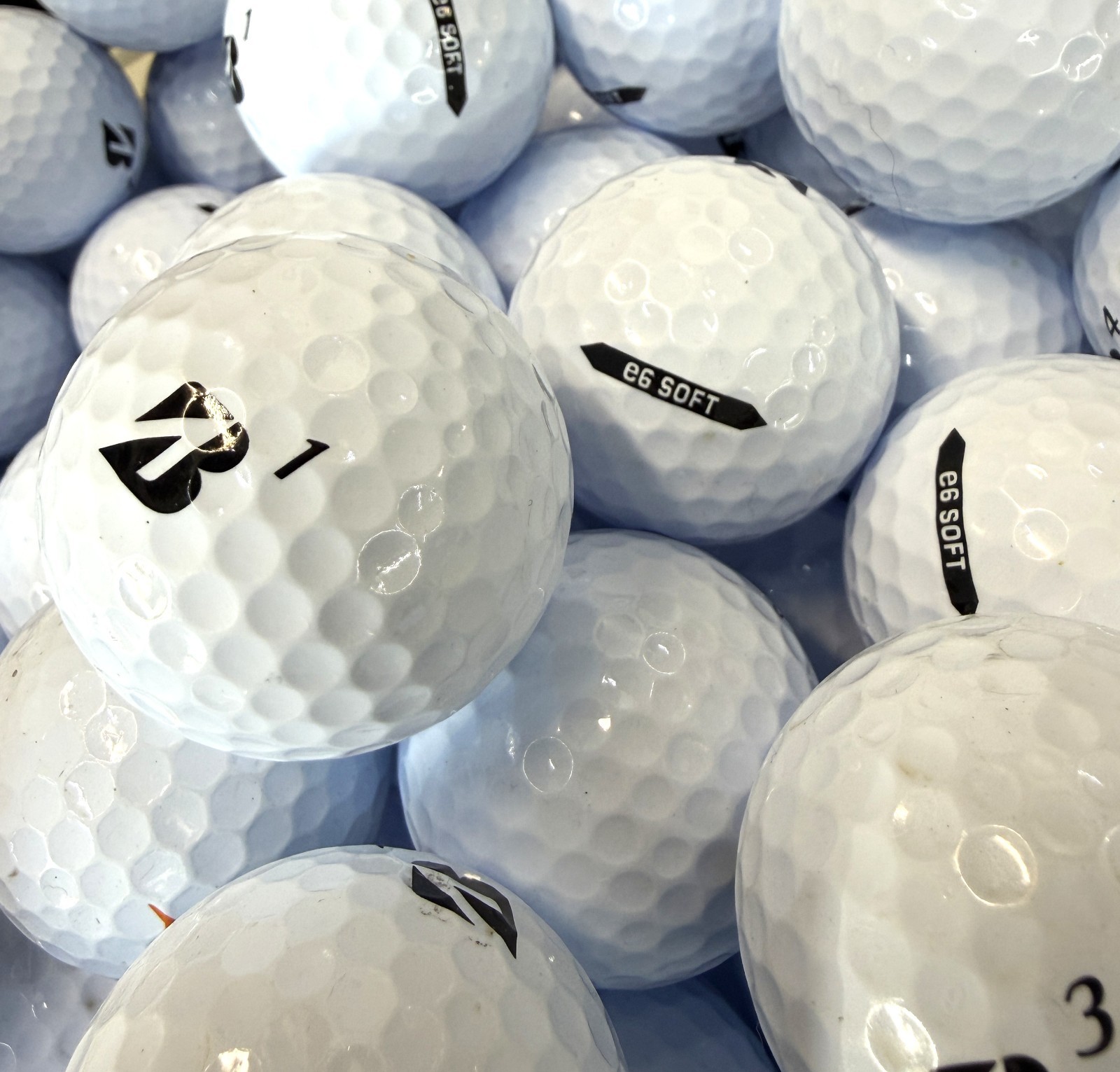12 Near Mint AAAA White Bridgestone E6 Soft Used/ Recycled Golf Balls