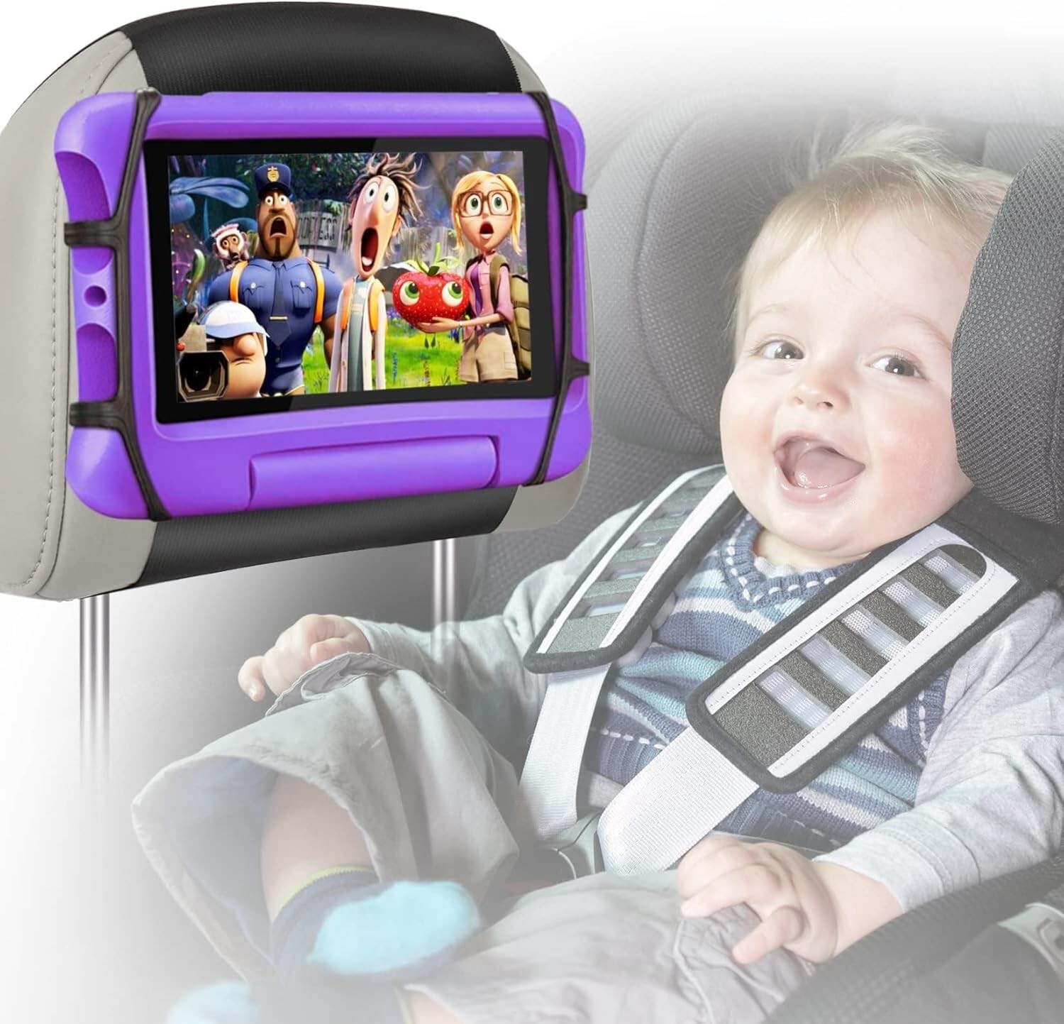 Soporte para tableta con reposacabezas de automóvil para el asiento trasero