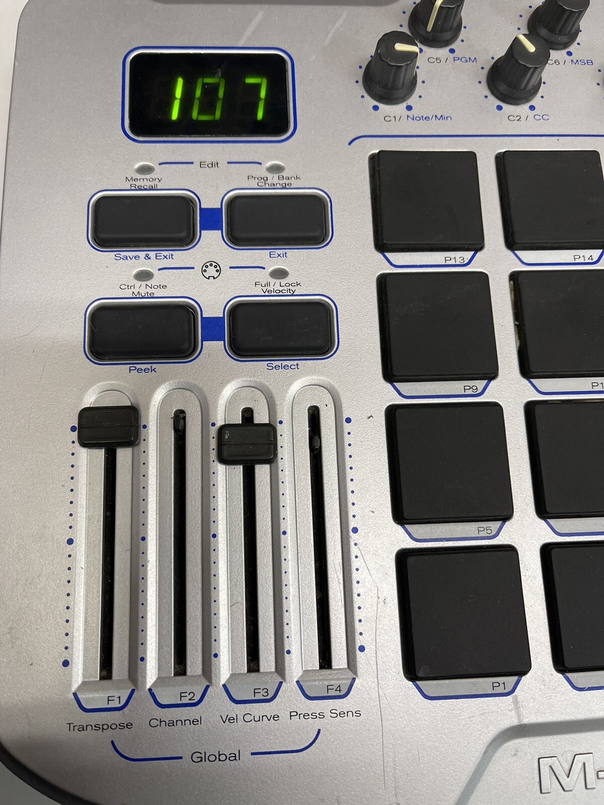 M-Audio Trigger Finger MIDI Controller with Pads -tested Working *Read - As Is*